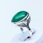 Pierścionki pierścionek,zielony onyks,srebro,biżuteria