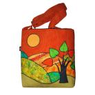 Na ramię baśniowa pomarańczowa torebka listonoszka,prezent