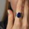 Pierścionki surowy pierścień,srebrny,pierscien,lapis lazuli