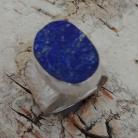 Pierścionki lapis lazuli okazały pierścień,srebrny,srebro