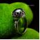 Pierścionki basniowy ozdobny pierścionek z czarną perłą,srebro