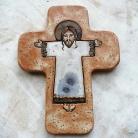 Ceramika i szkło Beata Kmieć,ikona ceramiczna,krzyż,Jezus