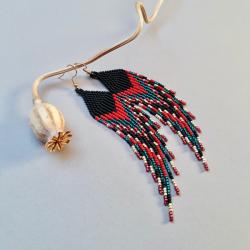 kolczyki indiańskie,z połyskiem,kolorowe - Kolczyki - Biżuteria