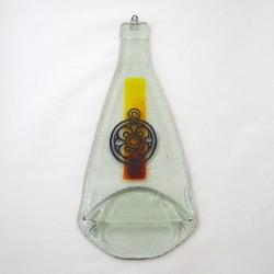 średniowieczny ornament,butelka fusing,prezent - Ceramika i szkło - Wyposażenie wnętrz