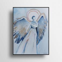 anioł,akwarela - Obrazy - Wyposażenie wnętrz