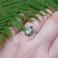 Pierścionki roślinny pierścionek z agatem mszystym