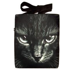 torebka z czarnym kocurem,kot,a4,dla kociary - Na ramię - Torebki
