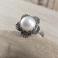 Pierścionki perła i srebro,kwiat pierścionek srebrny