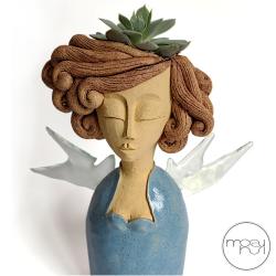 figurka anioła,doniczka,potteryhead - Ceramika i szkło - Wyposażenie wnętrz
