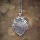 Naszyjniki srebrny,wisior,w kształcie serca,ze spinelem