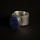 Pierścionki surowy pierścień,srebrny,pierscien,lapis lazuli