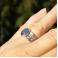 Pierścionki oryginalny pierścionek z naturalnym tanzanitem,