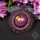 Wisiory mandala,okrągły,żywica,fioletowy,medalion,ażur,róż