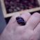 Pierścionki miedziana biżuteria,pierścień z lapis lazuli