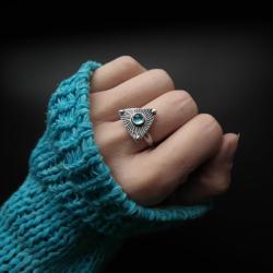 pierścionek,z topazem,rękodzieło,dla kobiety - Pierścionki - Biżuteria