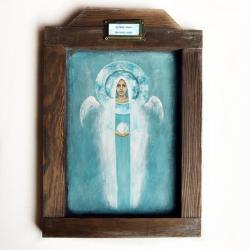 anioł ręcznie malowany,anioł na drewnie - Obrazy - Wyposażenie wnętrz