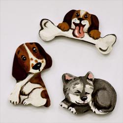 magnes pies,psy,na lodówkęniezobowiązujący prezent - Magnesy na lodówkę - Wyposażenie wnętrz