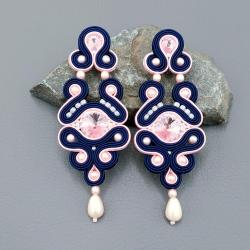 eleganckie kolczyki sutasz wieczorowe z perełkami - Kolczyki - Biżuteria