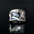 Pierścionki awangardowy pierścionek srebrny,swarovski