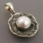 Wisiory srebrny wisiorek z perłą