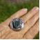 Pierścionki srebrny pierścionek z apatytem z madagaskaru