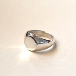minimalistyczny sygnet,nowoczesny srebrny sygnet - Pierścionki - Biżuteria