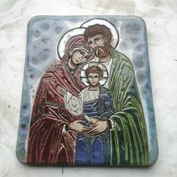 Beata Kmieć,ikona ceramiczna,św. Rodzina - Ceramika i szkło - Wyposażenie wnętrz