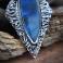 Naszyjniki srebrny baśniowy wisior z niebieskim labradorytem