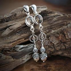 srebrne,kolczyki,długie,biżuteria artystyczna - Kolczyki - Biżuteria