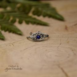 pierścionek,regulowany,lapis lazuli, - Pierścionki - Biżuteria
