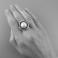 Pierścionki unikatowy srebrny pierścionek z perłą,awangardowy