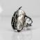Pierścionki baśniowy pierścionek srebrny z perłą biwa