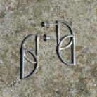Kolczyki minimalizm nowoczesne srebrne kolczyki sztyfty