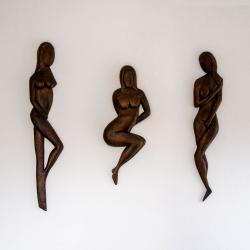 rzeźba kobieta,akt,ciemne drewno,minimalalizm - Inne - Wyposażenie wnętrz