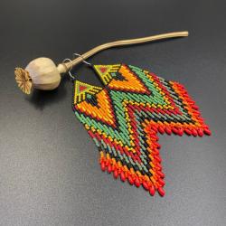 kolczyki indiańskie kolorowe etniczne - Kolczyki - Biżuteria