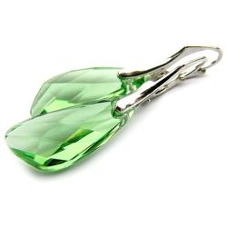 zielone nowoczesne kolczyki,swarovski,kryształ - Kolczyki - Biżuteria