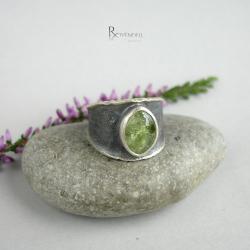 pierścionek z oliwinem - Pierścionki - Biżuteria