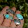 Kolczyki nowoczesne srebrne kolczyki sztyfty z turkusem