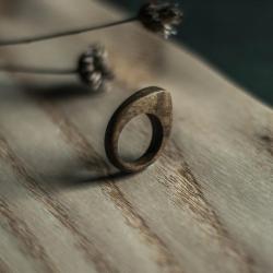 drewniany pierścionek,biżuteria z drewna,drewno - Pierścionki - Biżuteria