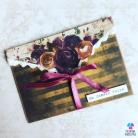 Kartki okolicznościowe kartka ślubna,koperta,koportowka,fiolet