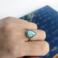 Pierścionki Delikatny pierścionek z larimarem,niebieski
