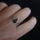 Pierścionki pierścionek z granatem,surowy,minimalistyczny,