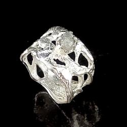 diament,diamentowy,srebro,srebrne,retro,blask - Pierścionki - Biżuteria