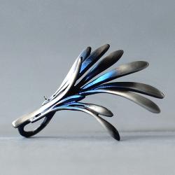 wisiorek srebrny niebieskie skrzydło - Wisiory - Biżuteria