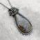 Naszyjniki Naszyjnik wire wrapping z kamieniem słonecznym