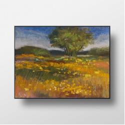 obraz łąka,klasyczny,namalowany pastelami - Obrazy - Wyposażenie wnętrz