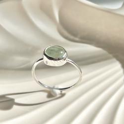 Omerta,wiosna,pierścionek,zielone oczko,frenit - Pierścionki - Biżuteria