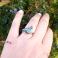 Pierścionki lazurowy kamień srebrny pierścionek