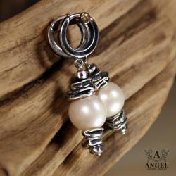 kolczyki z białych pereł naturalnych - Kolczyki - Biżuteria