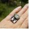 Pierścionki surowy mołdawit i srebro w pierścionku